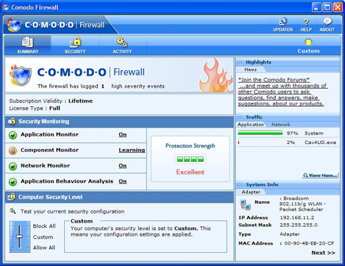 Comodo firewall